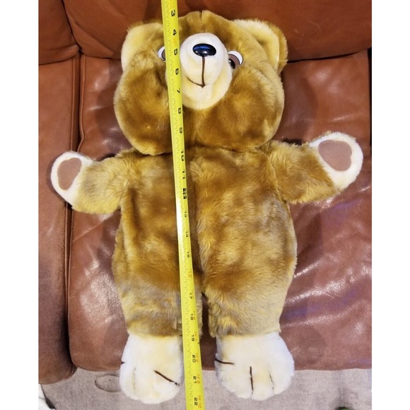 Rare Vintage 21" Carnival Style Cuddle Wit Brown Stuffed Bear Plush Toy - Picture 7 of 10